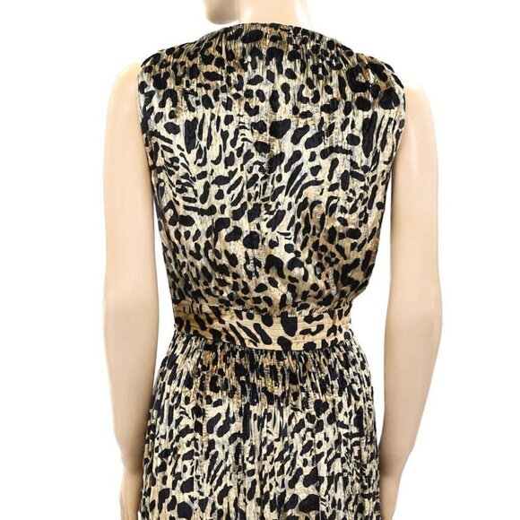 Mimi Liberte Michael Klein Animal Printed Maxi Long Dress Velvet XS New - Picture 4 of 6